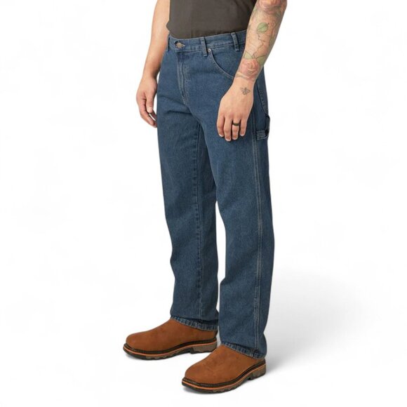 Dickies Men's Size 42x30 Carpenter Jeans Loose Fit Dark Wash Denim NWT - Picture 3 of 15